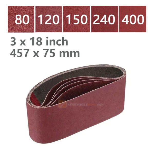 Aluminum Oxide SandingBelts 457x75mm 3x18inch - Image 4