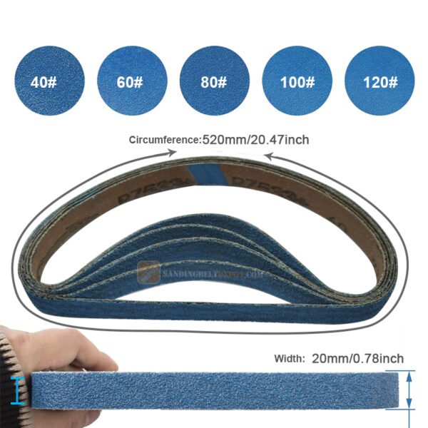 520x20 Zirconia Sanding Belts  for Metal Polishing - Image 4